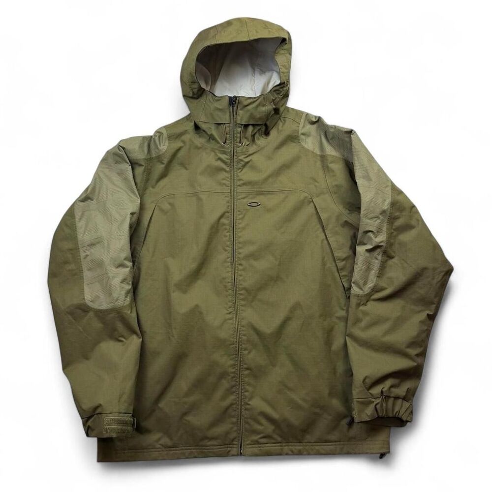 2000s Oakley Technical Insulated Jacket Olive Green Full Zip Regular Fit Sz XL